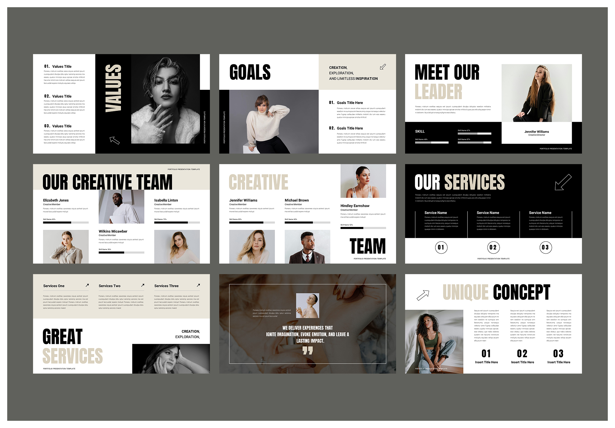 Portfolio PowerPoint Presentation Template, Presentation Templates