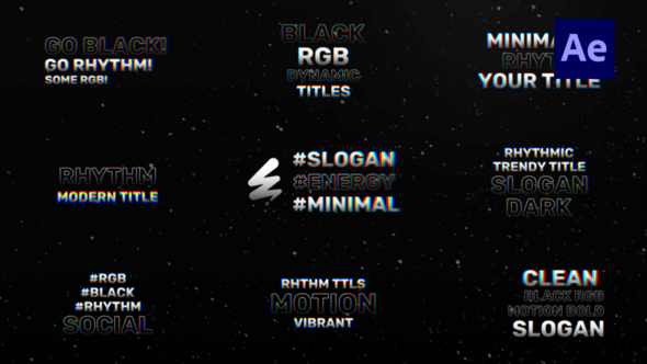 Dynamic Text Titles /Ae Titles template preview