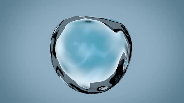 The movement of a simple drop of water on a black background. alt