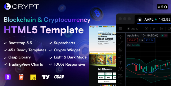 Crypt - Blockchain & Cryptocurrency HTML5 Template