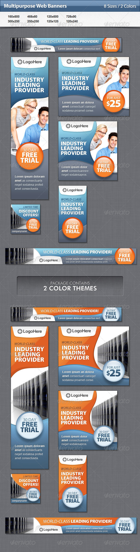 Multipurpose Web Banners - Banners & Ads Web Elements
