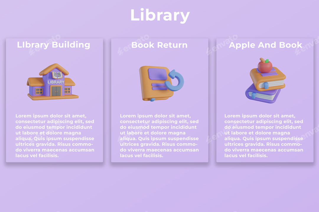 3D Library Icon, Graphics | GraphicRiver