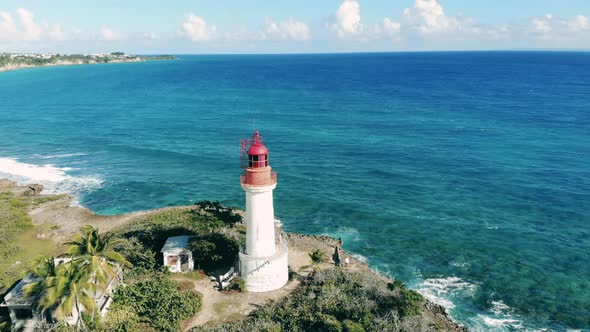 Summer Seascape with a White Beacon alt