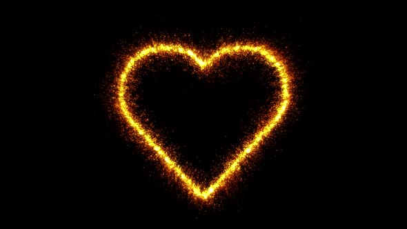 Valentine's day animated burning heart.