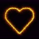 Valentine's day animated burning heart.