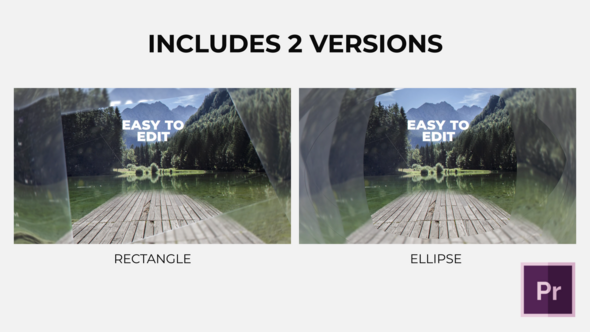 Glass Parallax Slideshow Premiere Pro template preview
