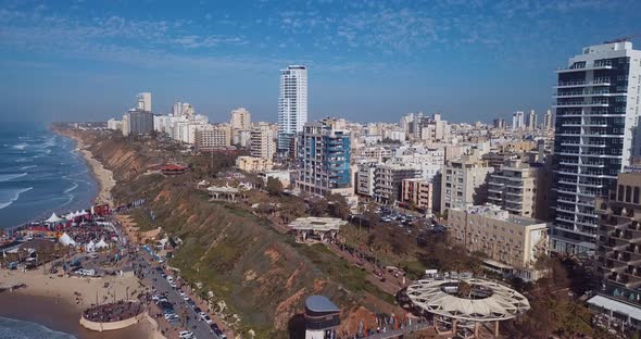 Coast And The City Of Netanya In Israel alt