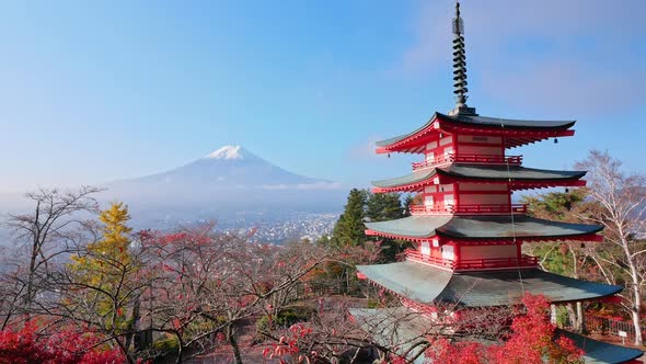 Beautiful nature in Kawaguchiko with Mountain Fuji in Japan alt