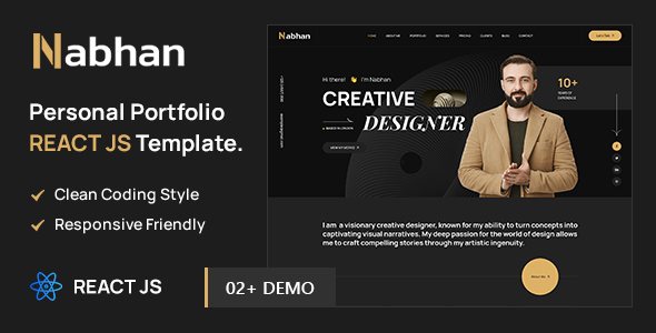 Nabhan - Personal Portfolio ReactJs Template