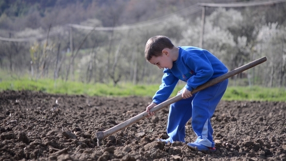 Little Boy Digging 1