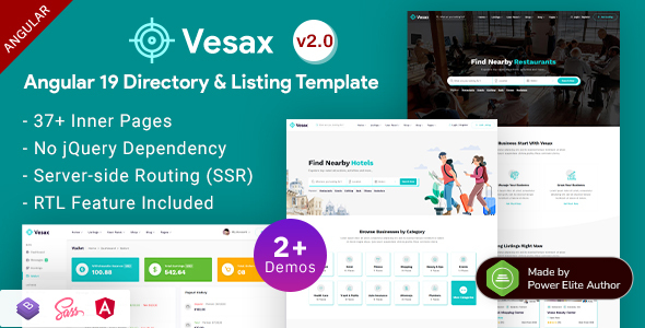 Vesax - Angular 19+ Directory Listing Template with SSR