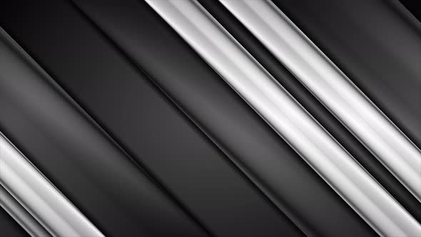 Black And White Glossy Abstract Stripes 