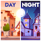 Day And Night - HTML5 Game,Construct 3 