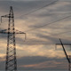 Power Pylons at Sunrise Power Pylons at Sunrise - VideoHive Item for Sale