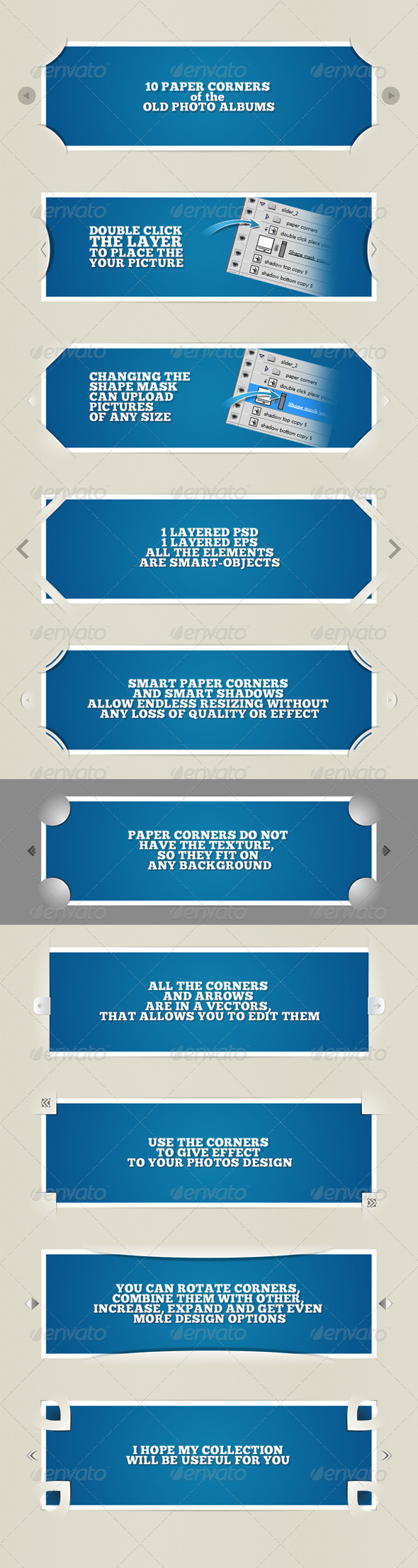 10 paper corners for photos - Miscellaneous Web Elements