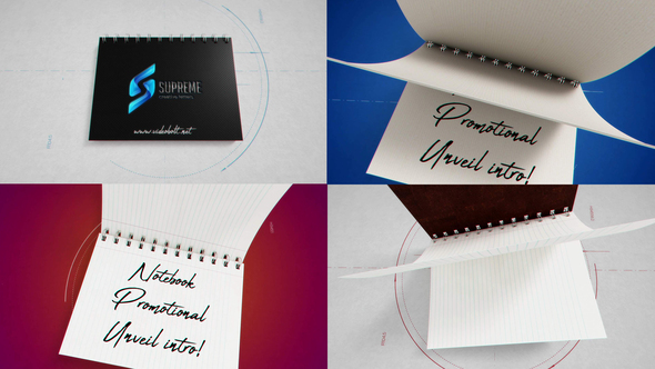 Business Notebook Unveil Logo Stings template preview