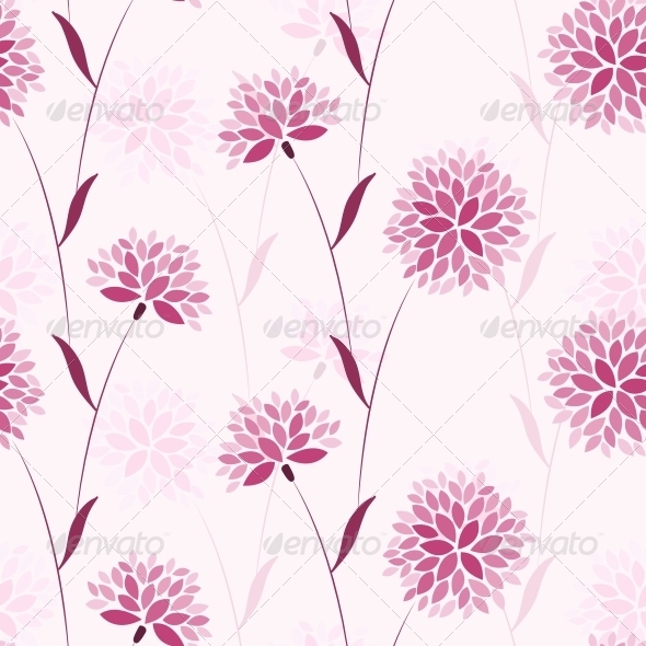 Seamless Vector Flower Elegance Pattern - Patterns Decorative