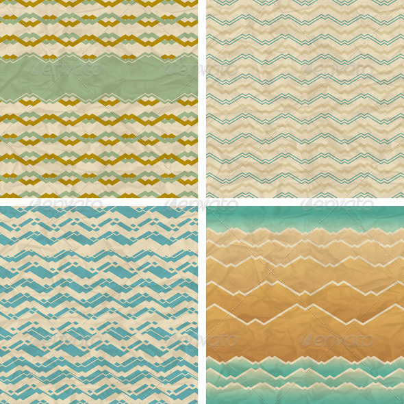Seamless Retro Geometric Patterns. - Patterns Decorative