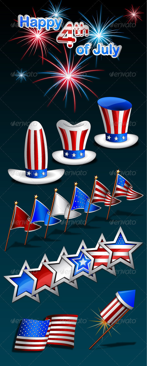 4th of July Celebration Vector Pack - Miscellaneous Seasons/Holidays