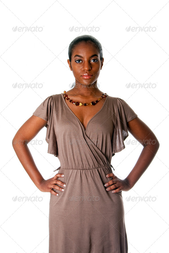 Assertive African business woman - Stock Photo - Images