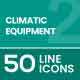 Climatic Equipment Line Icons 