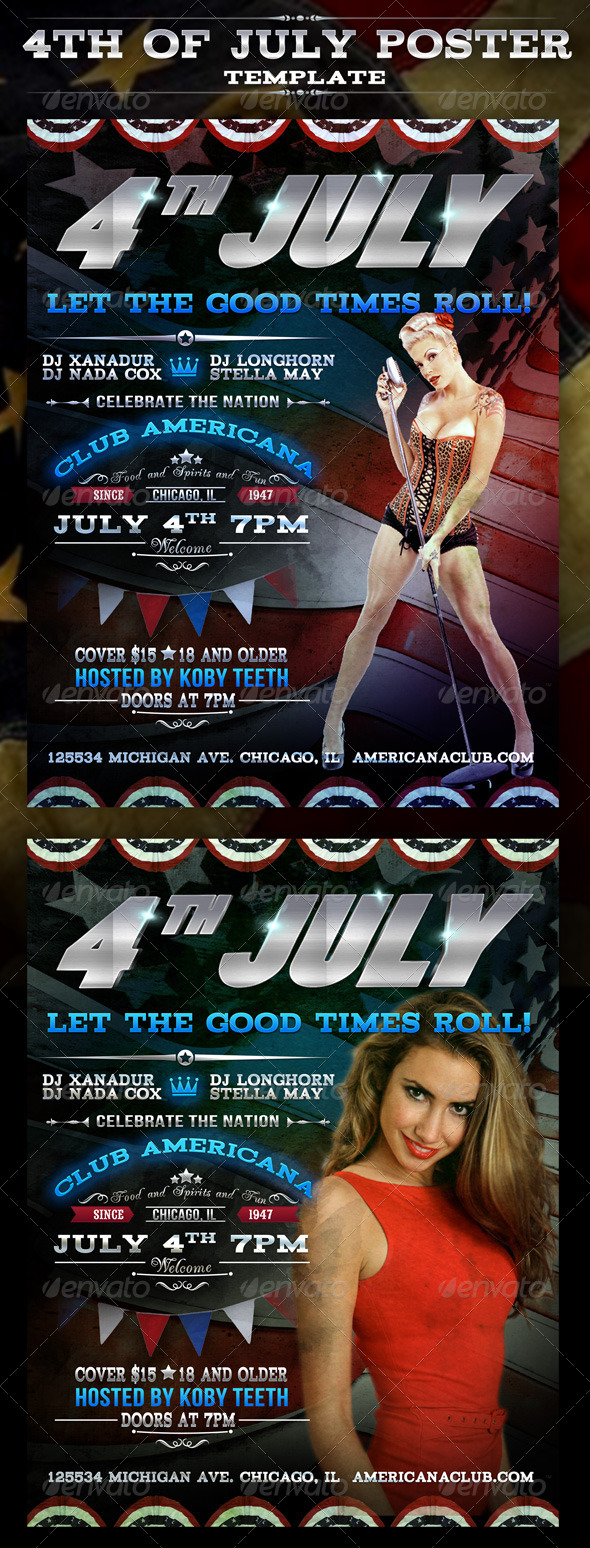 4th of July Party Poster - Events Flyers