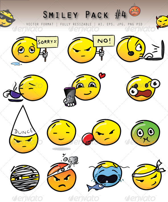 Emoticon Pack - Characters Vectors