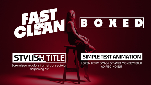 Fast and Clean Text Animations Titles template preview