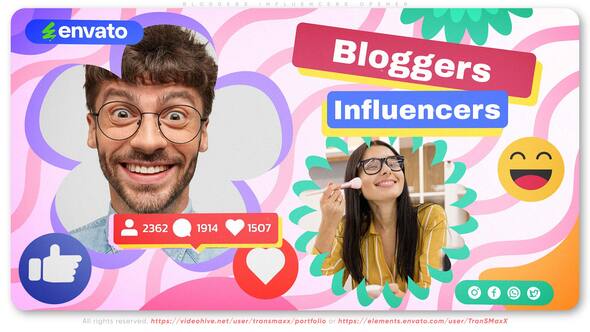 Blogger Influencer Opener Openers template preview