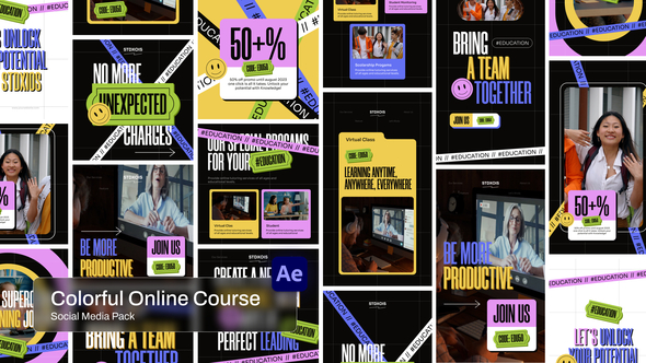 Online Course broadcast-packages template preview