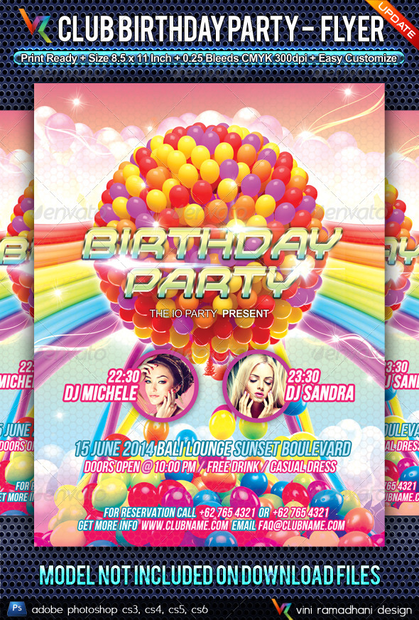 Birthday Party Anniversary Flyer - Clubs & Parties Events