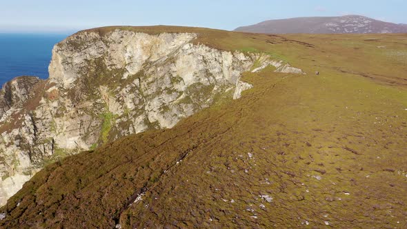 Flying Around the Top of Tormore Island By Port Between Ardara and Glencolumbkille in County Donegal alt