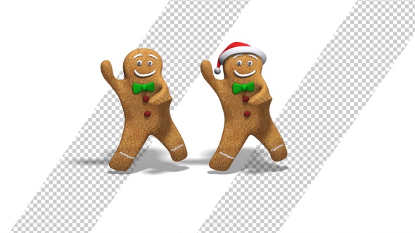 Christmas Gingerbread Man Gangnam Style Dance (2-Pack)