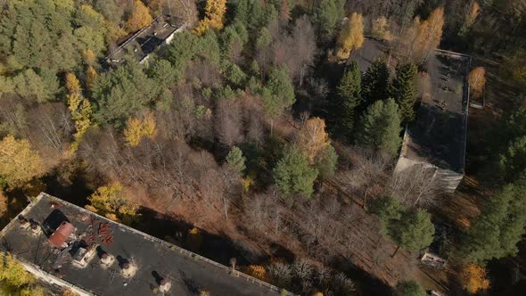 Old Abandoned Buildings In Ghost Town Pripyat Ukraine  Chernobyl Disaster Exclusion Zone alt