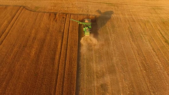 Top View of Combine Harvester. alt
