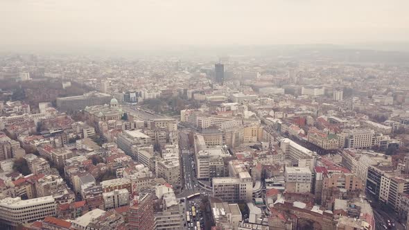 Cityscape of Belgrade at Cloudy Day alt