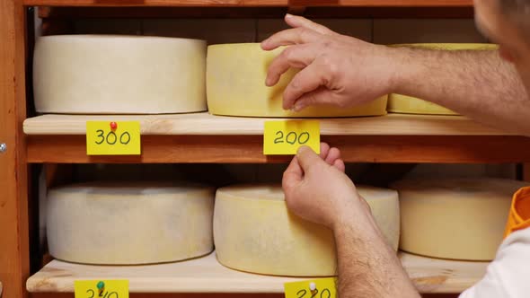 Cheese Seller in Store Home Production Business Entrepreneur