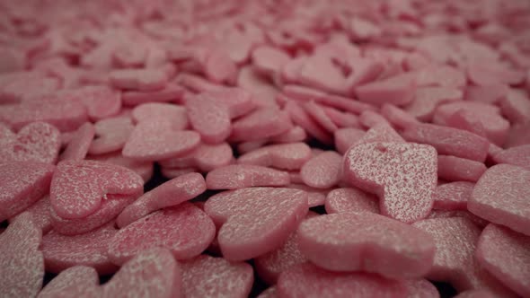 Pink Macro Confectionery Sprinkling Heartshaped Background alt