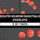 Isolated Bouncing Basketballs Overlays Pack - VideoHive Item for Sale