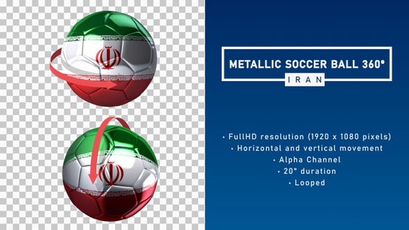 Metallic Soccer Ball 360º - Iran