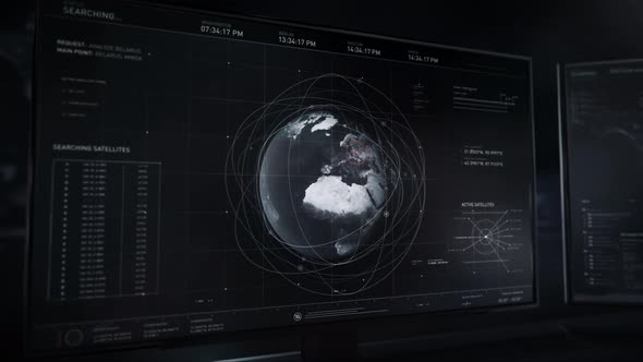 Satellite tracking software. Reading data on Belarus. Analyzing coordinates. UI alt