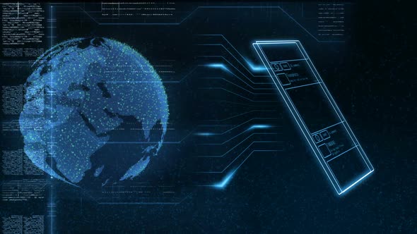 Blue computer grapic meta data texting with global connect to the earth social network alt