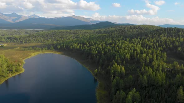 Aerial Drone View of the Lake of Kidelyu