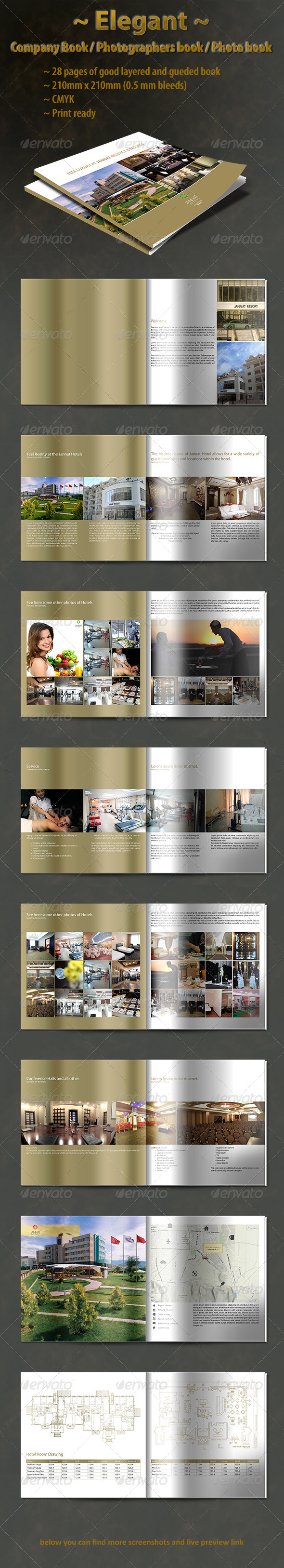Elegant Company Book Template - Magazines Print Templates