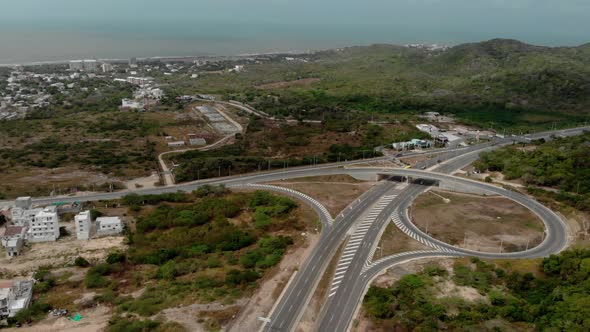 Highway in Barranquilla, Colombia. Puerto Colombia