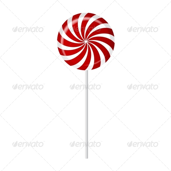 Striped Candy Vector Illustration - Food Objects