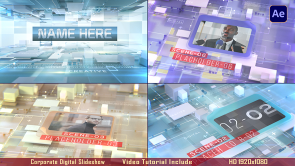 Corporate Sci-Fi Digital Slideshow Openers template preview