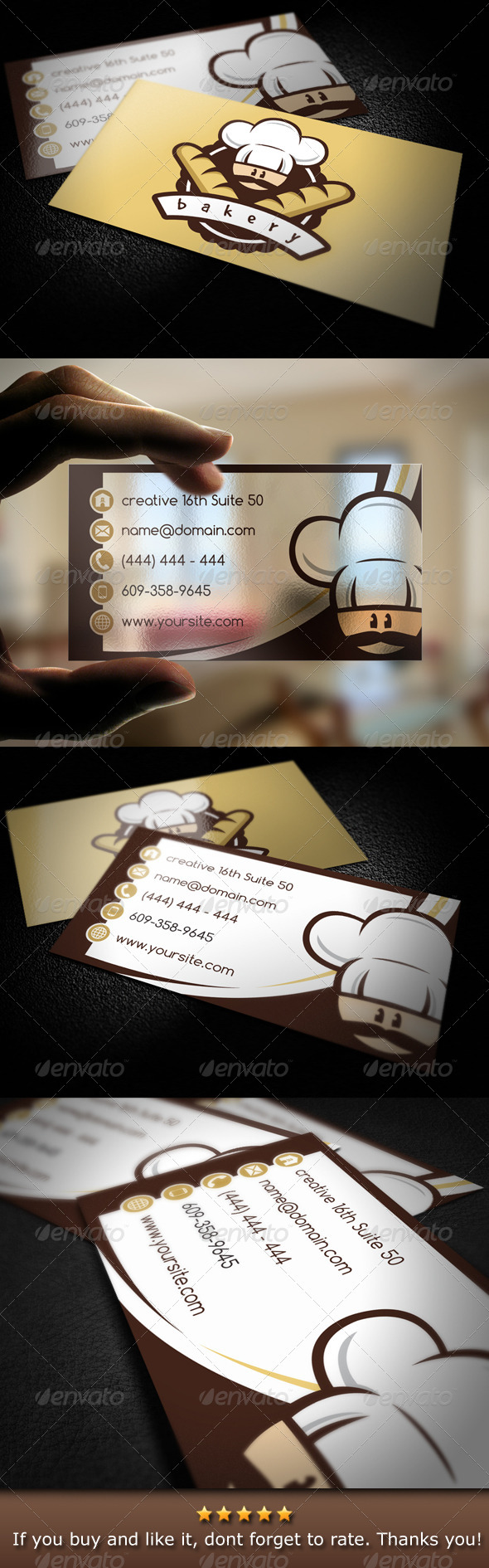Bakery Business Card - Industry Specific Business Cards
