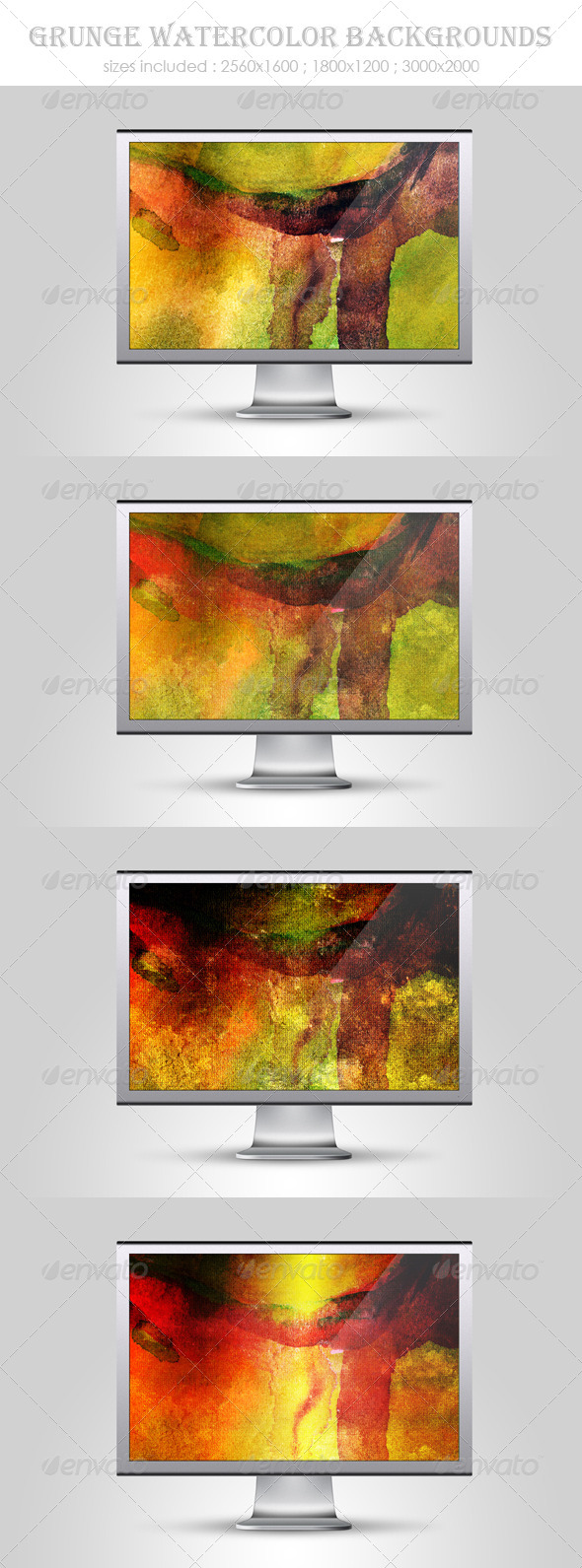 Grunge Watercolor Backgrounds - Abstract Backgrounds