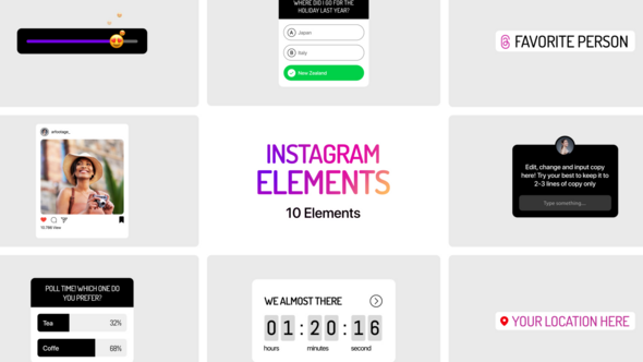 Instagram Elements broadcast-packages template preview